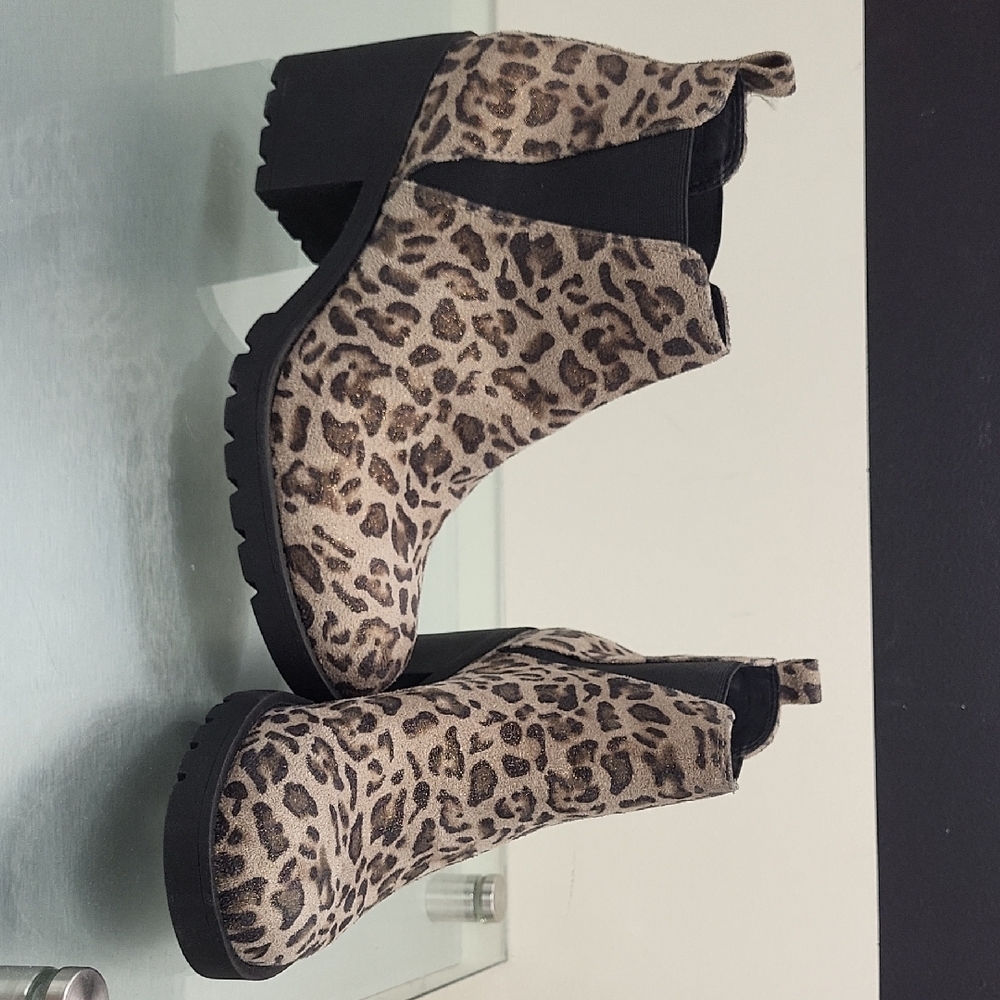 Leopard Print Ankle Boots